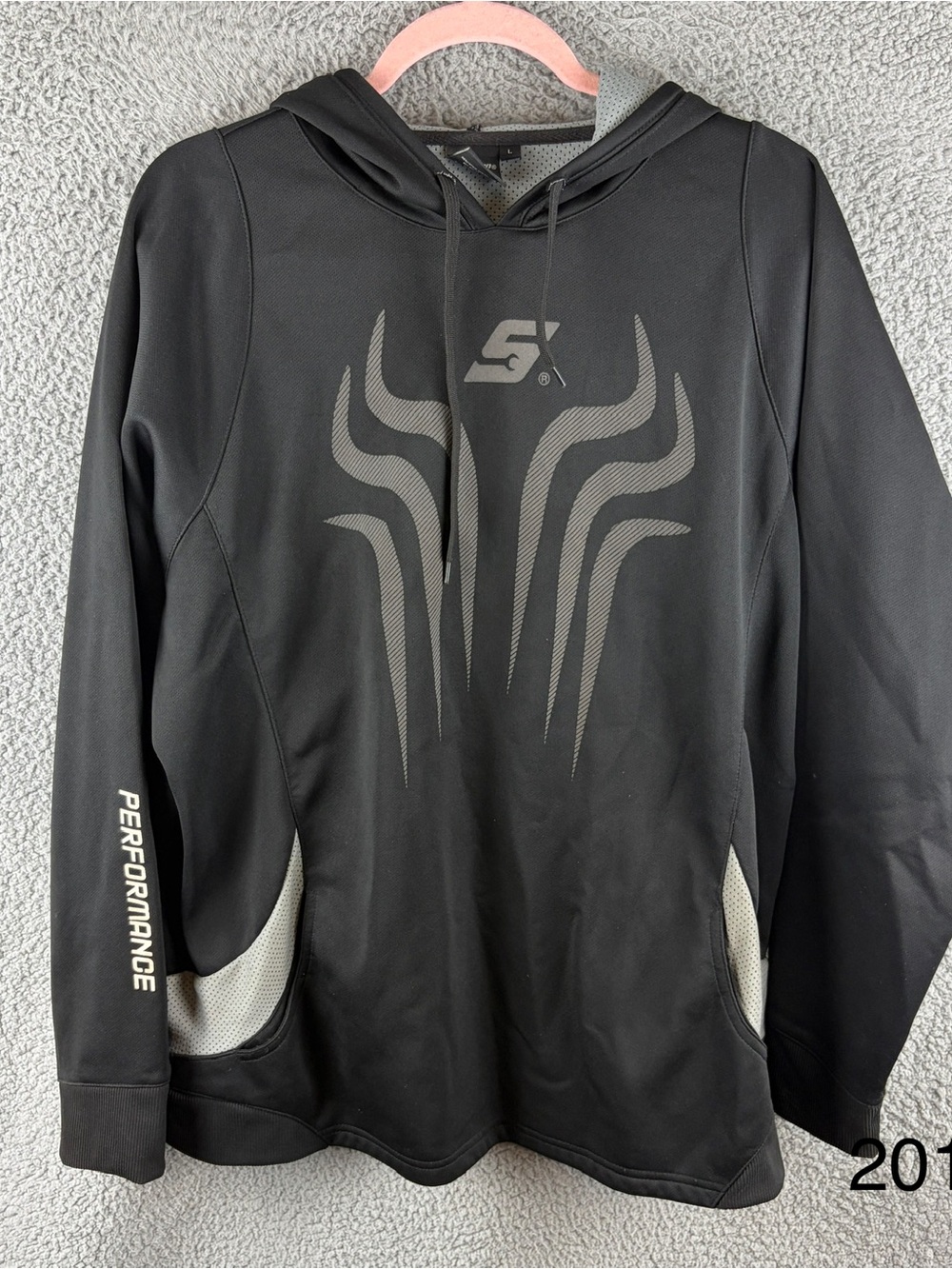 Snap-On Men's Black Performance Hoodie Sweatshirt Size Large stains on hood